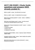 ACCY 206 EXAM 1 Study Guide questions and answers 2025 already graded A&plus;&period;
