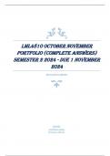 LML4810 OCTOBER NOVEMBER PORTFOLIO &lpar;COMPLETE ANSWERS&rpar; Semester 2 2024 - DUE 1 November 2024&period;