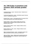 Acc 206 ExAm 4 questions and answers 2025 already graded A&plus;