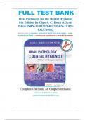 Test Bank for Oral Pathology for the Dental Hygienist 8th Edition by Olga A&period; C&period; Ibsen & Scott Peters ISBN 9780323764032 &vert; Complete Guide A&plus;