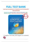 Test Bank For Kaplan & Sadock&rsquo;s Synopsis of Psychiatry 12th Edition By Robert Boland&semi; Marica Verdiun&semi; Pedro Ruiz 9781975145569 Chapter 1-35 Complete Guide 