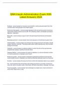    QMA Insulin Administration Exam With Latest Answers 2024