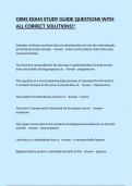 CBNS EXAM STUDY GUIDE QUESTIONS WITH ALL CORRECT SOLUTIONS&excl;&excl;