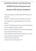 NURS218 Exam &num;3 Questions and Answers 100&percnt; Solved &vert; Graded A&plus;