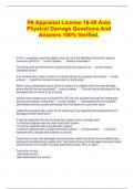  PA Appraisal License 16-20 Auto Physical Damage Questions And Answers 100&percnt; Verified&period;