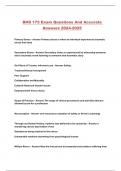BHS 175 PACKAGED EXAMS