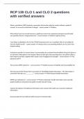 RCP 130 CLO 1 and CLO 2 questions with verified answers
