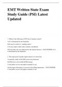 EMT Written State Exam Study Guide &lpar;PSI&rpar; Latest Updated