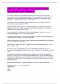 STARGUARD Final Test Study Exam Questions and Answers