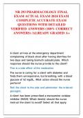 NR 293 PHARMACOLOGY FINAL  EXAM ACTUAL EXAM 2024 EXAM  COMPLETE ACCURATE EXAM  QUESTIONS WITH DETAILED  VERIFIED ANSWERS &lpar;100&percnt; CORRECT  ANSWERS&rpar; &sol;ALREADY GRADED A&plus;
