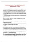 INTERVIEW KAISER WITH COMPLETE SOLUTIONS &lpar;A&plus; GRADED LATEST UPDATE&rpar;
