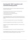 Nursing 102&colon; TEST 3 questions well answered already passed