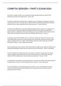 COMPTIA SERVER&plus; &sol; PART II EXAM 2024