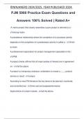 PJM 5900 Practice Exam Questions and Answers 100&percnt; Solved &vert; Rated A&plus;