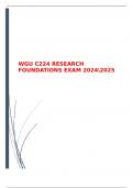 WGU C224 RESEARCH FOUNDATIONS EXAM 20242025