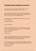 TELEHEALTH EXAM QUIZZES & ANS 2024&excl;&excl;
