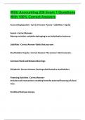 WSU Accounting 230 Exam 1 Questions With 100&percnt; Correct Answers 2024