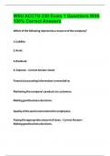 WSU ACCTG 230 Exam 1 Questions With 100&percnt; Correct Answers 2024