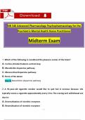 NR546 &sol; NR 546 Midterm Exam &lpar;2024 &sol; 2025&rpar;&colon; Advanced Pharmacology Psychopharmacology for the Psychiatric-Mental Health Nurse Practitioner&comma; Expected Questions with Verified Answers- Chamberlain