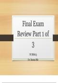 NURS623  Final Exam Review Part 1 of 3 NOTES  BY Dr&period; Donna Fife