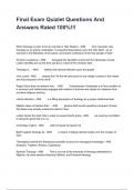 Final Exam Quizlet Questions And Answers Rated 100&percnt;&excl;&excl;&excl;