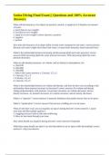 Scuba Diving Final Exam &vert;&vert; Questions and 100&percnt; Accurate Answers&period;