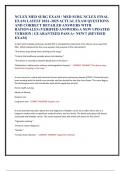 NCLEX MED SURG EXAM &sol; MED SURG NCLEX FINAL  EXAM LATEST 2024 -2025 ACTUAL EXAM QUESTIONS  AND CORRECT DETAILED ANSWERS WITH  RATIONALES &lpar;VERIFIED ANSWERS&rpar; A NEW UPDATED  VERSION &vert; GUARANTEED PASS A&plus; NEW&excl;&excl; &lpar;REVISED  EXAM&rpar;