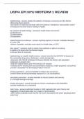 UGPH EPI NYU MIDTERM 1 REVIEW QUESTIONS AND ANSWERS CORRECT