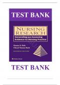 Test Bank Nursing Research Generating and Assessing Evidence for Nursing Practice 11th Edition by Denise Polit & Cheryl Beck &comma; ISBN&colon;9781975110642 Chapters 1-33 &vert;Complete Guide A&plus;&vert;