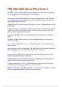 PSY 362 &lpar;GCU Social Psy&period;&rpar; Exam 3 Latest  Questions and Answers 100&percnt; Correct&period;
