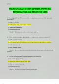 MAINTENANCE I-II 100&percnt; CORRECT ANSWERS &vert; ESTUDY LATEST&comma; ALL ANSWERED 100&percnt;