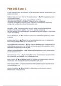PSY-362 Exam 3 Questions With Complete Solutions