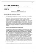 Solution Manual For International Management Culture Strategy And Behavior 11th Edition by Fred Luthans&comma; Jonathan Doh Chapter 1-14