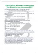 University Of Texas Arlington PACKAGE DEAL FOR Pharmacology 5334 Exam Study Guide Questions and Answers 2024-2025  