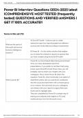 Power BI Interview Questions &vert;2024-2025 latest &vert;COMPREHENSIVE MOST TESTED &lpar;frequently tested&rpar; QUESTIONS AND VERIFIED ANSWERS &vert; GET IT 100&percnt; ACCURATE&excl;&excl;