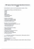 CISR&colon; Agency Operations Exam Questions & Answers 2024
