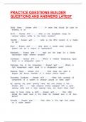PRACTICE QUESTIONS BUILDER QUESTIONS AND ANSWERS LATEST