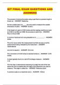 EIT FINAL EXAM QUESTIONS AND ANSWERS