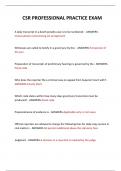  CSR PROFESSIONAL PRACTICE EXAM QUESTIONS AND ANSWERS 2024