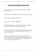  CSR PROFESSIONAL PRACTICE QUESTIONS AND ANSWERS 2024