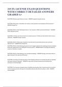 215 FL LICENSE EXAM QUESTIONS WITH CORRECT DETAILED ANSWERS GRADED A&plus;