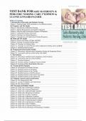Test Bank For Safe Maternity Pediatric Nursing Care 1st Edition By luanne Linnard-palmer Gloria Haile Complete 2024