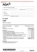 Actual 2024 AQA A-level LAW 7162&sol;3A Paper 3A Contract Merged Question Paper &plus; Mark Scheme