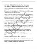 ANTHEM - TOOLS FOR COMPLIANT SELLING&comma; ANTHEM FOUNDATION-BASICS ASSESSMENT
