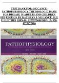 TEST BANK FOR&colon; MCCANCE&colon;  PATHOPHYSIOLOGY THE  BIOLOGIC BASIS FOR DISEASE  IN ADULTS AND CHILDREN 8TH  EDITION BY KATHRYN L  MCCANCE&comma; SUE E HUETHER ISBN-10&semi;0275972488&sol;ISBN-13&semi;978- 0275972486