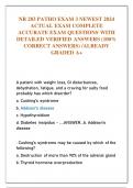 NR 283 PATHO EXAM 3 NEWEST 2024  ACTUAL EXAM COMPLETE  ACCURATE EXAM QUESTIONS WITH  DETAILED VERIFIED ANSWERS &lpar;100&percnt;  CORRECT ANSWERS&rpar; &sol;ALREADY  GRADED A&plus;
