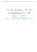 Exam &lpar;elaborations&rpar; CDCR MAJOR 1
