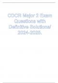 Exam &lpar;elaborations&rpar; CDCR Major 2