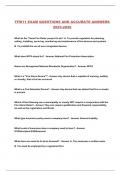 TFM11 EXAM QUESTIONS AND ACCURATE ANSWERS 2025-2026