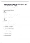Wilderness First Responder &ndash; SOLO with correct solutions 100&percnt;